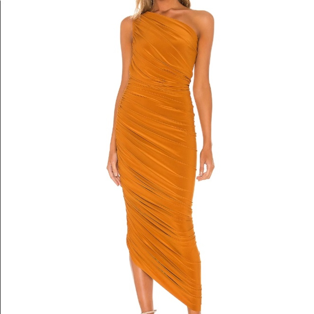 Norma Kamali Diana Gown Bronze S